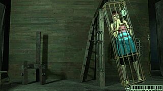 Four petite sluts caged roughly fucked pov orgasms!