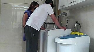 Huge Cock Handyman Fixes Washer By Pounding Married Milf's Big Pussy