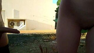 italian babe moans fucked rough behind cactus outdoor
