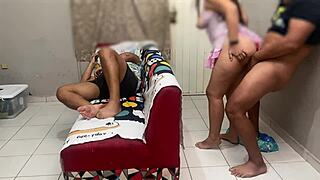 your sister-in-law moans loud as i fuck her right in front of her husband