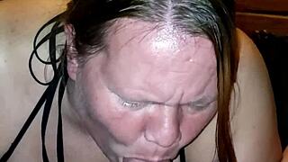 Milf Sucks Cock Hard Then Takes Creampie!