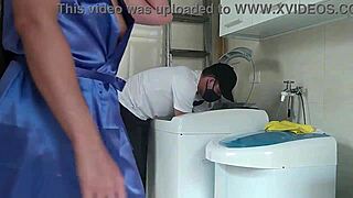 Huge Cock Handyman Fixes Washer By Pounding Married Milf's Big Pussy