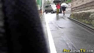 Asians Peeing Publicly in High Def Outdoor Voyeur