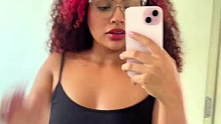 chubby ebony babe farts wild silly faces eye rolls laughing natural homemade fetish fun