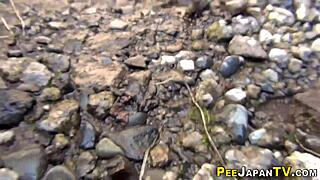 Asians Peeing Publicly in High Def Outdoor Voyeur