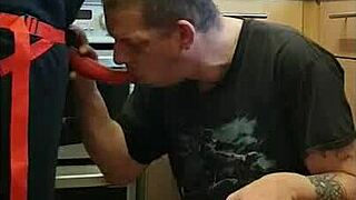 Boyfriend's ass pegged raw in kitchen, cornfield bathroom with ass-to-mouth finish