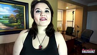 busty brunette trinity craves your juicy cock deepthroat to shaved pussy pounding