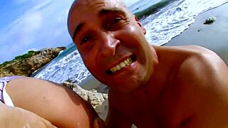 Blonde Takes Monster Cock Anal Doggystyle on Beach!