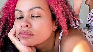 chubby ebony babe farts wild silly faces eye rolls laughing natural homemade fetish fun