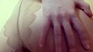 nylon ass mistress elza koms demands cock worship in heels cage