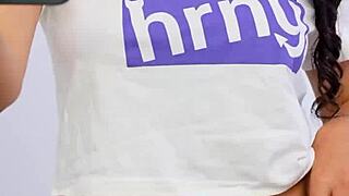 Sexy Latina Teen Masturbates Wet Pussy on Phone
