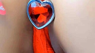 Brunette tease your cock with tits n buttplug anal?