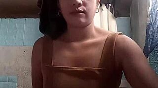 Asian girl next door teases tight body in sheer outfit!