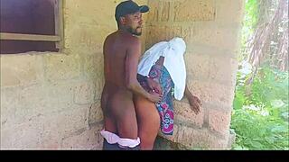 leaked vid: my african stepbro hammers this bbw black big tits whore doggystyle outdoors 🍆🍑🔥