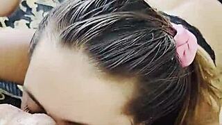 european teen gags on deepthroat facefuck with rimming