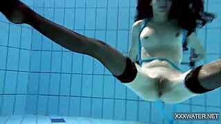 hey petra hot hungarian teen 18 in pool shaved pussy sex