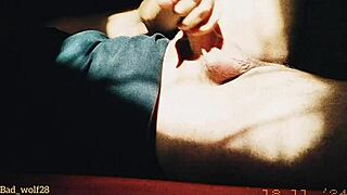 bad wolf28 strokes massive penis at sunset handjob voyeur outdoor tease