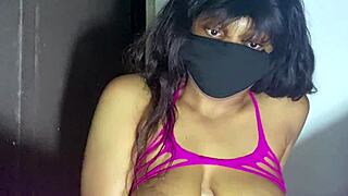 Curvy Ebony Babe Fingers Juicy Pussy Closeup