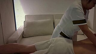 asian masseuse jerks huge cock to orgasm in vip room happy ending handjob 💦😘