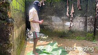 so horny i set up a backyard date with my petite skinny ebony landlord's daughter for raw outdoor riding and fucking.