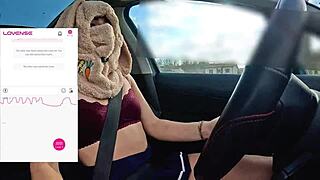 imagine my buddy filming as fan remotely buzzes my vibrator while i drive juicy cameltoe