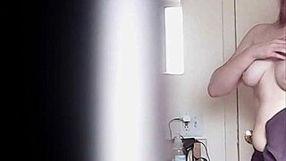 big boobs blonde strips slow for voyeur eyes