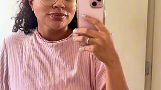chubby ebony babe farts wild silly faces eye rolls laughing natural homemade fetish fun