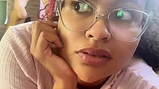 chubby ebony babe farts wild silly faces eye rolls laughing natural homemade fetish fun