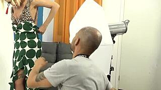 blonde shemale bombshell pounds her photographer's ass raw