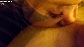 hot bitch monika fox gives homemade foot fetish lick and blowjob to lover 😍👅🍆