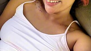 chubby ebony babe farts wild silly faces eye rolls laughing natural homemade fetish fun