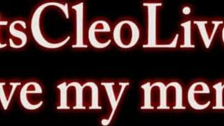 Coed Cleo Double Dildo Pussy Pounding Frenzy