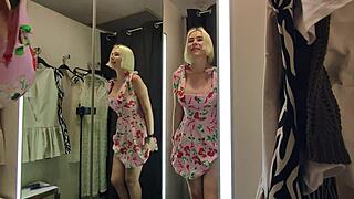 sexy mall try on haul naked pussy flash mycandyalice 😘👙