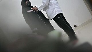 Muslim hijab patient bent over hospital bed for doctor's hard doggystyle pussy pounding