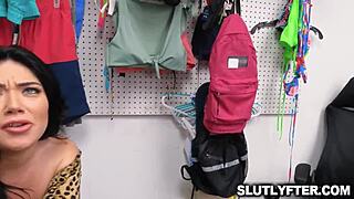 megan rain the sneaky store thief caught by stepbrother cop ready for punishment fuck