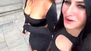 kaitlyn katsaros gags on public throat fisting outdoors