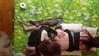 girl fucks sissy nun with strapon homemade domination quickie mess