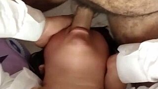 naughty blonde girlfriend fingers shaved pussy to orgasm in lingerie