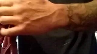 sexy panties wrap tight around throbbing cock before cumshot