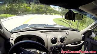 Euro babe with tan lines gets POV doggystyle on hidden spycam