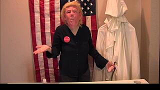 Donald Trump press conference turns wild with KKK xxx dildo handjob outdoor party chaos!