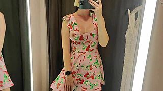 sexy mall try on haul naked pussy flash mycandyalice 😘👙