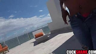 Ebony Wife FILMS FUCK With White Guy For Cuck Hubby