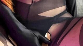 High Heels Redhead Slut Rides Cum Covered Cock