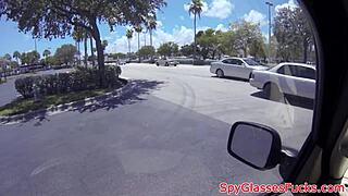 Euro babe with tan lines gets POV doggystyle on hidden spycam