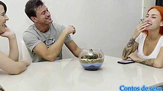 banging sister-in-law's huge ass while cooking sheer