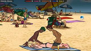 The landlord sniffs her panties under skirt. Jerks off and cums on her shoes in game