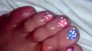 Sucking Wife's Sexy Toes While Fucking Her Feet Fetish