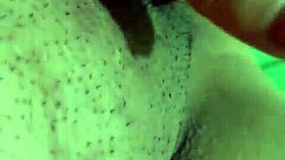 alone at home, mature shaves and fingers her smooth pussy