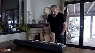 emejota gags on teacher terry's cock for raw deepthroat lesson?